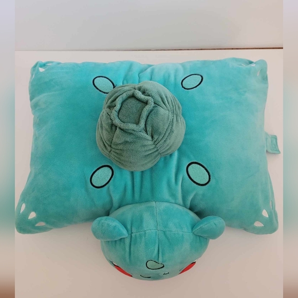 Pokemon Bulbasaur Plush Toy Pillow 2-in-1 Velcro - Picture 3 of 4
